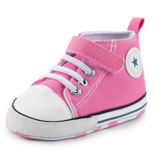 Load image into Gallery viewer, Baby Shoes Boy Girl Star Solid Sneaker Cotton Soft Anti-Slip Sole Newborn Infant First Walkers Toddler Casual Canvas Crib Shoes