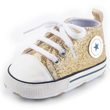 Load image into Gallery viewer, Baby Shoes Boy Girl Star Solid Sneaker Cotton Soft Anti-Slip Sole Newborn Infant First Walkers Toddler Casual Canvas Crib Shoes