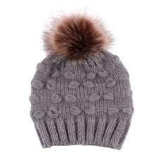Load image into Gallery viewer, Infant Baby Boy Girl & Mom Winter Knit Warm Soft Beanie Hat Hairball Cap for Adult Children Family Matching Caps Hats