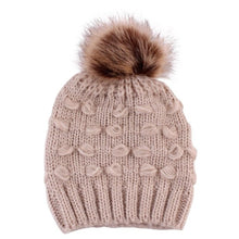 Load image into Gallery viewer, Infant Baby Boy Girl & Mom Winter Knit Warm Soft Beanie Hat Hairball Cap for Adult Children Family Matching Caps Hats