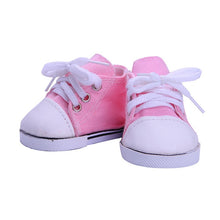 Load image into Gallery viewer, Doll Clothes Shoes Canvas Sequins Shoes For 18 Inch American&43Cm Baby New Born Reborn Doll For Our Generation Christmas Girl`s