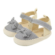 Load image into Gallery viewer, 2020 Children Summer Shoes Newborn Infant Baby Girl Soft Crib Shoes Infants Anti-slip Sneaker Striped Bow Prewalker 0-18M