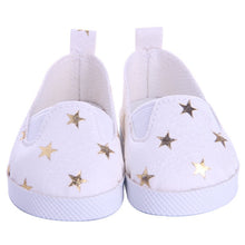 Load image into Gallery viewer, Doll Clothes Shoes 15 Styles 7 Cm Kitty Canvas Shoes For 18 Inch American&43Cm Baby New Born Doll Generation Girl Toy 1/3 Blyth