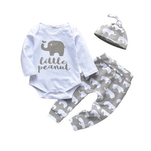 Load image into Gallery viewer, 3 Pcs Newborn Baby Boys Clothes Set Cloud Print Cotton Long Sleeve T-Shirt+Casual Solid Color Pant+Hat Infant Clothing Outfits