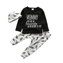 Load image into Gallery viewer, 3 Pcs Newborn Baby Boys Clothes Set Cloud Print Cotton Long Sleeve T-Shirt+Casual Solid Color Pant+Hat Infant Clothing Outfits