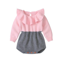 Load image into Gallery viewer, Newborn Baby Girl Clothing Rompers Wool Knitting Tops Long Sleeve Romper Warm Outfits Clothes Baby Girls