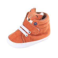 Load image into Gallery viewer, 1 Pair Autumn Baby Shoes Kids Boy Girl Fox Head Lace Cotton Cloth First Walker Anti-slip Soft Sole BabyToddler Shoes Sneakers
