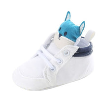 Load image into Gallery viewer, 1 Pair Autumn Baby Shoes Kids Boy Girl Fox Head Lace Cotton Cloth First Walker Anti-slip Soft Sole BabyToddler Shoes Sneakers