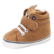 Load image into Gallery viewer, 1 Pair Autumn Baby Shoes Kids Boy Girl Fox Head Lace Cotton Cloth First Walker Anti-slip Soft Sole BabyToddler Shoes Sneakers