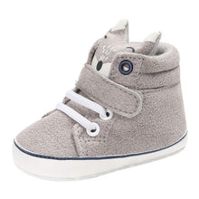Load image into Gallery viewer, 1 Pair Autumn Baby Shoes Kids Boy Girl Fox Head Lace Cotton Cloth First Walker Anti-slip Soft Sole BabyToddler Shoes Sneakers