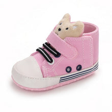 Load image into Gallery viewer, 1 Pair Autumn Baby Shoes Kids Boy Girl Fox Head Lace Cotton Cloth First Walker Anti-slip Soft Sole BabyToddler Shoes Sneakers