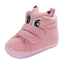 Load image into Gallery viewer, 1 Pair Autumn Baby Shoes Kids Boy Girl Fox Head Lace Cotton Cloth First Walker Anti-slip Soft Sole BabyToddler Shoes Sneakers