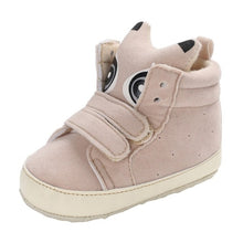 Load image into Gallery viewer, 1 Pair Autumn Baby Shoes Kids Boy Girl Fox Head Lace Cotton Cloth First Walker Anti-slip Soft Sole BabyToddler Shoes Sneakers
