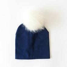 Load image into Gallery viewer, Autumn Winter Boy Girl Faux Raccoon Fur Cotton Kids Caps Baby Beanie Hats With Pompon Children's Accessories