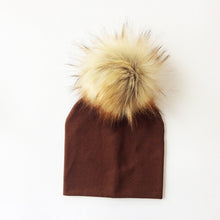 Load image into Gallery viewer, Autumn Winter Boy Girl Faux Raccoon Fur Cotton Kids Caps Baby Beanie Hats With Pompon Children's Accessories