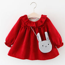 Load image into Gallery viewer, Melario Newborn Baby Girl Dress Autumn Princess Dresses for Kids Dress Cartoon Baby Dress With Bag Infant Clothing Toddler Dress