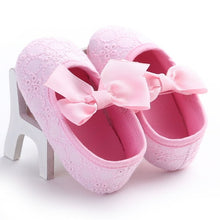 Load image into Gallery viewer, Emmababy Infant Baby Girl Shoes Bowknot Anti-Slip Soft Sole Hook First Walkers Toddler Infant Baby Girl Kids Shoes 0-18M 3 Color