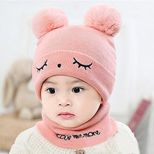 Load image into Gallery viewer, Autumn Winter Children Hats Pom Pom Ball Hat Kids Beanies Cap Girls Boys Warm Wool Hooded Hat Baby Scarves Toddler Caps