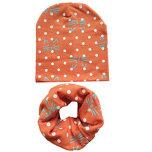 Load image into Gallery viewer, Autumn Winter Baby Hat Set Boys Girls Neck Scarf Spring Warm Neckerchief Kids Beanies Sets Cotton Children Hat Scarf 2pcs Sets