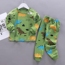 Load image into Gallery viewer, Autumn Pajamas For Children Long Sleeve Cotton Blend Suit Cartoon Animal Clothing Baby Pyjamas Set Sleepwear Free Octopus Dolls