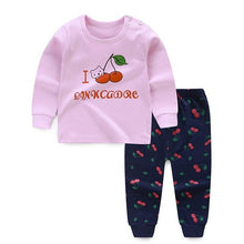 Load image into Gallery viewer, Autumn Pajamas For Children Long Sleeve Cotton Blend Suit Cartoon Animal Clothing Baby Pyjamas Set Sleepwear Free Octopus Dolls