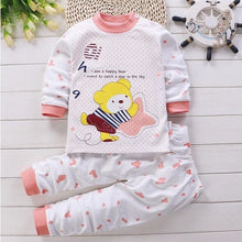 Load image into Gallery viewer, Autumn Pajamas For Children Long Sleeve Cotton Blend Suit Cartoon Animal Clothing Baby Pyjamas Set Sleepwear Free Octopus Dolls