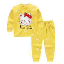Load image into Gallery viewer, Autumn Pajamas For Children Long Sleeve Cotton Blend Suit Cartoon Animal Clothing Baby Pyjamas Set Sleepwear Free Octopus Dolls