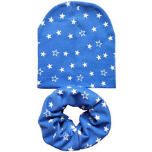 Load image into Gallery viewer, Baby Hat Infant Caps Cotton Scarf Baby Beanies Love Heart Print Spring Autumn Children Hat Scarf Set Baby Girls Hats Photo Props