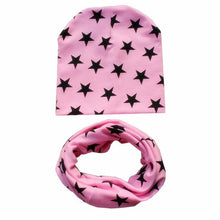 Load image into Gallery viewer, Autumn Winter Baby Hat Set Boys Girls Neck Scarf Spring Warm Neckerchief Kids Beanies Sets Cotton Children Hat Scarf 2pcs Sets