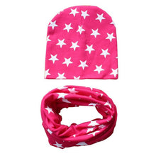 Load image into Gallery viewer, Autumn Winter Baby Hat Set Boys Girls Neck Scarf Spring Warm Neckerchief Kids Beanies Sets Cotton Children Hat Scarf 2pcs Sets