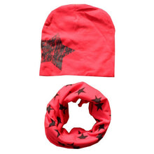 Load image into Gallery viewer, Autumn Winter Baby Hat Set Boys Girls Neck Scarf Spring Warm Neckerchief Kids Beanies Sets Cotton Children Hat Scarf 2pcs Sets