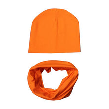 Load image into Gallery viewer, Autumn Winter Baby Hat Set Boys Girls Neck Scarf Spring Warm Neckerchief Kids Beanies Sets Cotton Children Hat Scarf 2pcs Sets