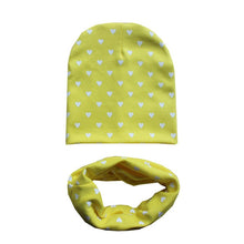 Load image into Gallery viewer, Autumn Winter Baby Hat Set Boys Girls Neck Scarf Spring Warm Neckerchief Kids Beanies Sets Cotton Children Hat Scarf 2pcs Sets