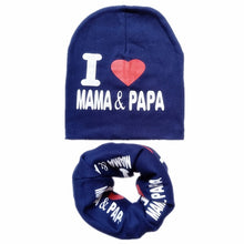 Load image into Gallery viewer, Autumn Winter Baby Hat Set Boys Girls Neck Scarf Spring Warm Neckerchief Kids Beanies Sets Cotton Children Hat Scarf 2pcs Sets