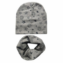 Load image into Gallery viewer, 2Pcs/Set Cotton Baby Hat Scarf Spring Star Print Children Caps Scarves Boys Girls Warm Beanie Collar Set Autumn Children Hat Set