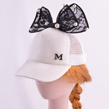Load image into Gallery viewer, Cute Baby Hat Spring Summer Baby Girl Baseball Cap Glitter Sequin Rabbit Ear Pearl Kids Hat Girls Sun Hats for Children