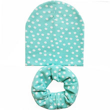Load image into Gallery viewer, Baby Hat Infant Caps Cotton Scarf Baby Beanies Love Heart Print Spring Autumn Children Hat Scarf Set Baby Girls Hats Photo Props
