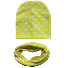 Load image into Gallery viewer, 2Pcs/Set Cotton Baby Hat Scarf Spring Star Print Children Caps Scarves Boys Girls Warm Beanie Collar Set Autumn Children Hat Set
