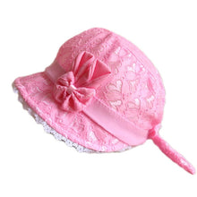 Load image into Gallery viewer, Baby Summer Outdoor Bucket Hat Kids Children Floral Panama Cap Sun Beach Caps Lovely Lace Princess Brim Baby Girl Sun Hat