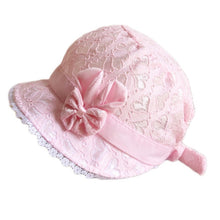 Load image into Gallery viewer, Baby Summer Outdoor Bucket Hat Kids Children Floral Panama Cap Sun Beach Caps Lovely Lace Princess Brim Baby Girl Sun Hat