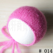 Load image into Gallery viewer, Handcraft Baby hand Knit Mohair Bonnet ,Baby Photography Props. Photography prop.on Baby Shower Gift
