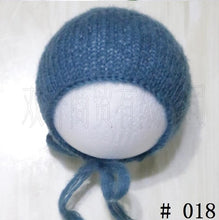Load image into Gallery viewer, Handcraft Baby hand Knit Mohair Bonnet ,Baby Photography Props. Photography prop.on Baby Shower Gift
