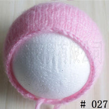 Load image into Gallery viewer, Handcraft Baby hand Knit Mohair Bonnet ,Baby Photography Props. Photography prop.on Baby Shower Gift
