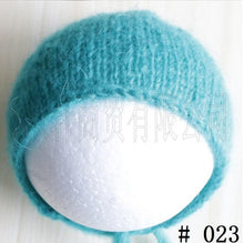 Load image into Gallery viewer, Handcraft Baby hand Knit Mohair Bonnet ,Baby Photography Props. Photography prop.on Baby Shower Gift
