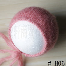 Load image into Gallery viewer, Handcraft Baby hand Knit Mohair Bonnet ,Baby Photography Props. Photography prop.on Baby Shower Gift
