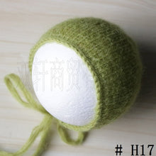 Load image into Gallery viewer, Handcraft Baby hand Knit Mohair Bonnet ,Baby Photography Props. Photography prop.on Baby Shower Gift
