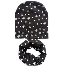 Load image into Gallery viewer, Autumn Winter Baby Hat Set Boys Girls Neck Scarf Spring Warm Neckerchief Kids Beanies Sets Cotton Children Hat Scarf 2pcs Sets
