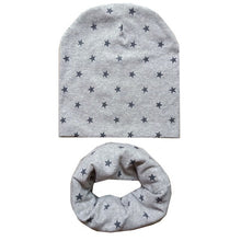 Load image into Gallery viewer, Autumn Winter Baby Hat Set Boys Girls Neck Scarf Spring Warm Neckerchief Kids Beanies Sets Cotton Children Hat Scarf 2pcs Sets
