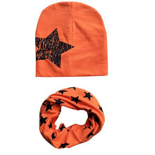 Load image into Gallery viewer, Autumn Winter Baby Hat Set Boys Girls Neck Scarf Spring Warm Neckerchief Kids Beanies Sets Cotton Children Hat Scarf 2pcs Sets
