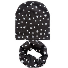 Load image into Gallery viewer, Autumn Winter Baby Hat Set Boys Girls Neck Scarf Spring Warm Neckerchief Kids Beanies Sets Cotton Children Hat Scarf 2pcs Sets
